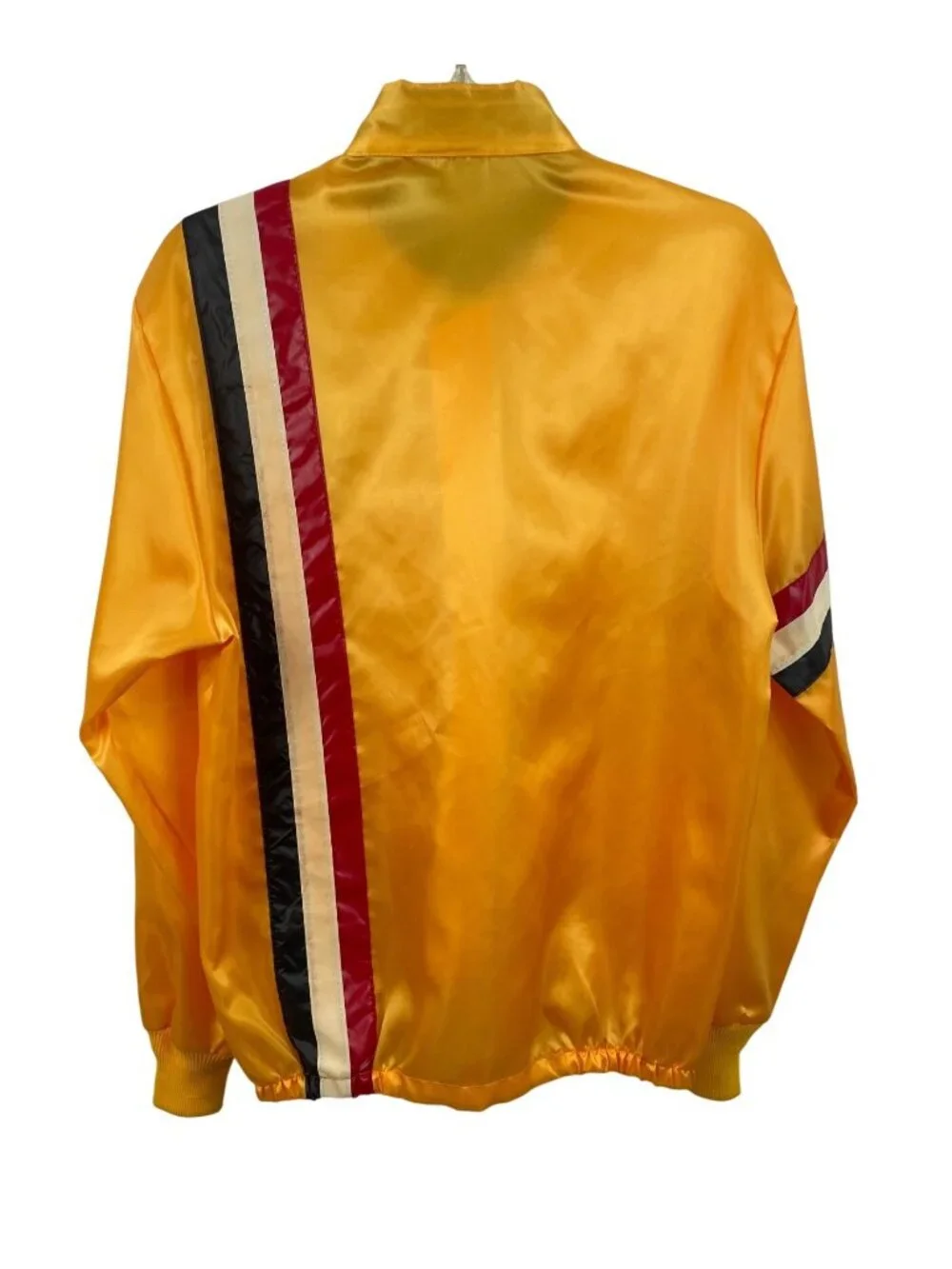 Vintage 70s Motorcycle Safety Nylon Jacket Large Road Rider Biker Yellow Size M